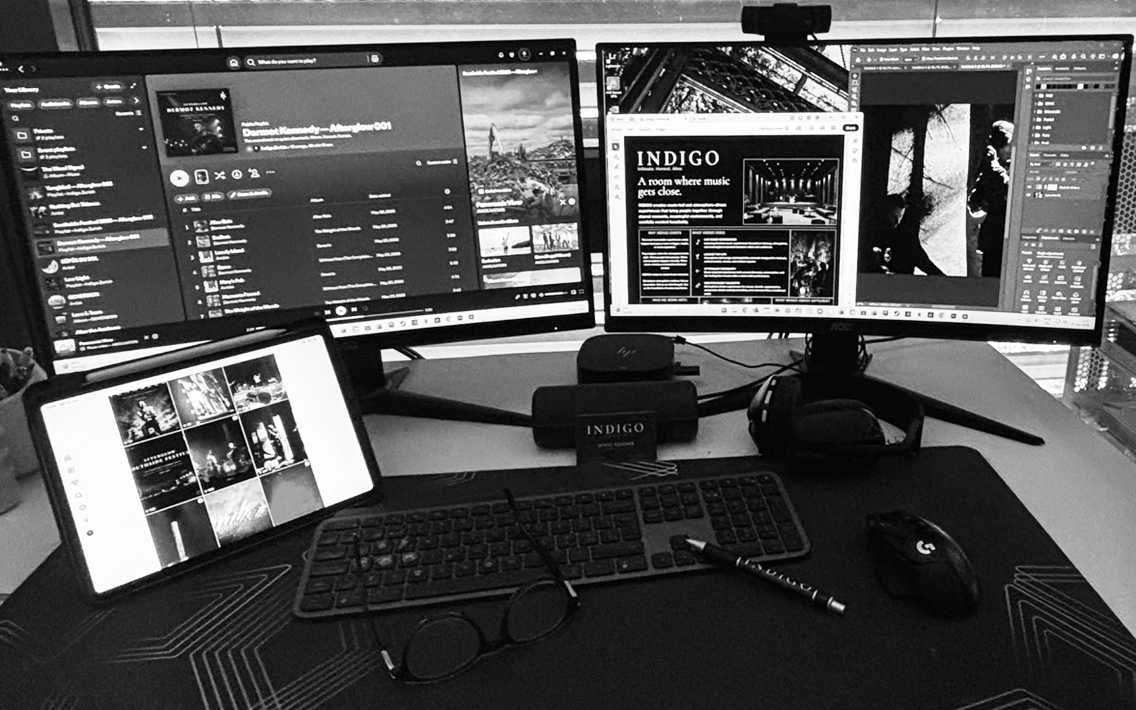 Indigo workspace and visual identity